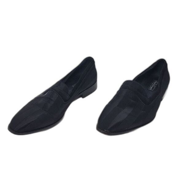 Emilio Franco Black Striped Slip On Loafers - Picture 5 of 6